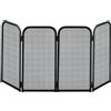 COMEX Parascintille acciaio nero 4 ante camino h.48x105 cm. Made in Italy
