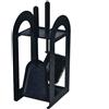 COMEX Porta atttrezzi camino mini acciaio nero 2 accessori h. 40 l. 17 x 18 cm. Made in Italy