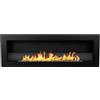 Divina Fire Camino a bioetanolo da incasso parete biocamino 120x40 LIVORNO 120 Nero