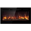 Divina Fire Camino elettrico caminetto da parete a incasso CHICAGO L101,6 x P14 x H54,6