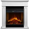 Divina Fire Camino elettrico caminetto da terra JEFFERSON in legno Bianco L 89,5 x H90,5 x P28