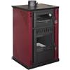 Divina Fire Stufa A Legna Con Forno 27,6Kw Termostufa boiler 38lt Elsa Rossa