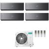 Hisense CONDIZIONATORE HISENSE QUADRI SPLIT ENERGY PRO X BLACK 12000+12000+12000+12000 BTU WIFI INVERTER 5AMW105U4RQC A++
