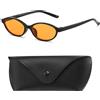 QINGZY Occhiali da Sole da Donna, Ovali Anni 90 Retro Occhiali da Sole, Sunglasses Donna, Occhi di Gatto Polarizzati Protezione UV per la Guida e i Viaggi (Arancione)