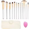 HMIEPRS Pennelli Make Up 14 Pezzi Pennelli per il Trucco Professionali con Borsa da Cosmetici e Beauty Blender, Set di Pennelli per Fondotinta Fard Ombretto Correttore