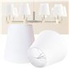 Euyaita 2 Pezzi 5,9 inch Paralumi per Lampade E14 Paralumes in Tessuto per Lampadari Lampadario e Lampada a Muro Ricambio Lampada da Parete Cristallo e da Tavolo, Bianco