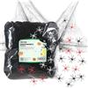 com-four® Set di Decorazioni da 25 Pezzi per Halloween - Ragnatela Estensibile da 200 g con 24 Ragni Decorativi - Ragnatela Nera per Halloween, Carnevale, Feste Horror o a Tema