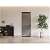 Porta scorrevole con sistema a incasso alluminio e vetro temperato fumé smerigliato H205 x L63 cm - LINCI II