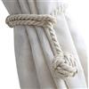 Melaluxe Confezione da 2 fermatende resistenti per tende, realizzati a mano, stile rurale (beige)
