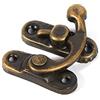 OUKENS Antique Latch Hasp, 12X Regalo di gioielli decorativi Vino Scatola di legno Antique Right Latch Hook Hasp con 48 viti, chiusura scatola legno, Serratura Antica(gancio sinistro in bronzo)