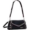 Desigual borsa a tracolla pochette Zarauz Manhattan Pespuntes Crossbody Bag Black nero