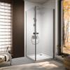 Parama Box doccia angolare 80x80cm doppio battente profili cromati e vetro da 8mm trasparente h195 | Fiji