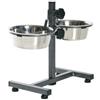 TRIXIE Bar per cani in metallo con ciotole in acciaio inox 2X1.8 l