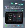 XTRONS TX123GS AUTORADIO 2 DIN GPS 10.1" ANDROID 14 WiFi 4G USB CARPLAY DSP SD