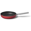 Smeg, Padella Antiaderente CKFF2801RDM, Diametro 28 cm, Manico Ergonomico in Acciaio Inossidabile, Per Tutti i Piani Cottura, Fino a 250° in Forno, Capacità 2,8L, Rosso
