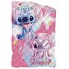Moda Egidio Copriletto Trapuntino Personaggi Disney Double Face Letto Singolo (STITCH ROSA)