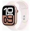 Apple Watch Series 10 Alluminio 46 mm (2024) | GPS | Oro Rosa | Cinturino Sport M/L | Rosa Pallido