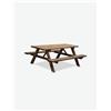 Avanti Trendstore [VERENA] - Tavolo da picnic, con 2 panche integrato alla struttura e angoli arrontondati, in legno massello robusto, ideale per il giardino. Dimensioni LAP 177x72x157 cm - Marrone