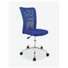 Avanti Trendstore [MIGUEL] - Sedia da scrivania su rotelle, leggera, pratica e girevole, con schienale in rete traspirante e base a croce in metallo cromato, regolabile in altezza, disponibile in vari colori, dimensioni: LAP 42x90/100x44 cm - Blu