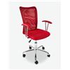 Avanti Trendstore [MIGALLI] - Sedia da scrivania con tessuto a rete traspirante disponibile in diversi colori. Con braccioli e base cromata, girevole e regolabile in altezza. dimensioni: LAP 58x86-96x52 cm - Rosso
