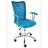 Avanti Trendstore [MIGALLI] - Sedia da scrivania con tessuto a rete traspirante disponibile in diversi colori. Con braccioli e base cromata, girevole e regolabile in altezza. dimensioni: LAP 58x86-96x52 cm - Azzurro