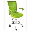Avanti Trendstore [MIGALLI] - Sedia da scrivania con tessuto a rete traspirante disponibile in diversi colori. Con braccioli e base cromata, girevole e regolabile in altezza. dimensioni: LAP 58x86-96x52 cm - Verde chiaro