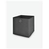 Avanti Trendstore [ALFA] - Box pieghevole in stoffa con occhiello in metallo, ideale per contenere vari oggetti o indumenti. Dimensioni LAP 32x32x32 cm - Grigio scuro - Polipropilene