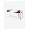 Avanti Trendstore [KONRAD] - Struttura di letto a soppalco con scaletta stabile in legno di pino massiccio che offre molto spazio per giocare, disponibile in diversi colori. Dimensioni: LAP 97x113x207 cm - Bianco - Legno massiccio