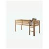 Avanti Trendstore [KONRAD] - Struttura di letto a soppalco con scaletta stabile in legno di pino massiccio che offre molto spazio per giocare, disponibile in diversi colori. Dimensioni: LAP 97x113x207 cm - Marrone chiaro - Legno massiccio