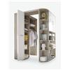 Avanti Trendstore [COLLI] - Cabina armadio spaziosa ad angolo in laminato di quercia sabbia e colore bianco, dimensioni: LAP 147x198x133 cm - Beige