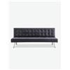 Avanti Trendstore [PEDRILLA] - Divano a tre posti con funzione letto, in similpelle o tessuto e piedini in metallo. Disponibile in diversi colori. Dimensioni: LAP 180x80x77 cm - Nero