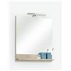 Avanti Trendstore [JULIAN] - Specchio da muro, con 1 ripiano, in laminato di pino chiaro, dimensioni LAP 60x68x10 cm