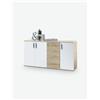 Avanti Trendstore [BEA] - Comò spazioso in legno laminato con 3 ante e 4 cassetti, disponibile in diversi colori. Dimensioni: LAP 160x82x35 cm - Legno laminato