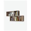 Avanti Trendstore [NICK] - Mensola da muro con 4 vani aperti in legno laminato, disponibile in diversi colori. Dimensioni LAP 100x53x19,5 cm - Marrone chiaro / bianco - Legno laminato