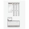 Avanti Trendstore [RUDOLF] - Mobile da ingresso con specchio, 3 ganci appendiabito e scarpiera. Disponibile in diversi colori. Dimensioni LAP 100x180x25 cm - Bianco / grigio - Legno laminato