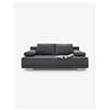 Avanti Trendstore [JOBLA] - Divano con funzione letto e cassettone integrato, in microfibra di colore grigio scuro. Dimensioni: LAP 190x78x85 cm - Grigio scuro