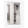 Avanti Trendstore [SPILLA] - Guardaroba completo in legno laminato di colore bianco / bianco lucido. Dimensioni LAP 120x198x40 cm - Bianco - Legno laminato