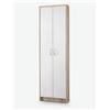 Avanti Trendstore [RODOLFO] - Armadio da ingresso con 2 ante, in laminato di quercia Sonoma e bianco, dimensioni: LAP 55x190x25 cm - Marrone / bianco - Legno laminato
