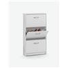 Avanti Trendstore [STEPPI] - Scarpiera con 3 ante in legno laminato, disponibile in 2 colorazioni diverse. Dimensioni LAP 58,5x104,5x17 cm - Bianco - Legno laminato