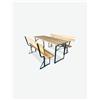 Avanti Trendstore [LIMA] - Set birreria per l'esterno in legno massiccio laccato con schienale, ideale per festeggiare nel proprio giardino. Dimensioni tavolo: 180x75x60 cm, panchine: 180x45x25 cm - Marrone / marrone chiaro - Legno massiccio