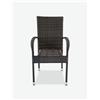 Avanti Trendstore [AGORDO] - Sedia da giardino impilabile in rattan sintetico Colore grigio scuro. Ideale per l'esterno e resistente alle intemperie. Disponibile anche in diversi set. Dimensioni LAP 56x94,5x62 cm - Polirattan