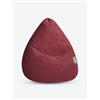 Avanti Trendstore [BETA] - Pouf in velluto, giá imbottito con palline EPS. Si adatta perfettamente al corpo. Disponibile in diverse colorazioni. Dimensioni AP 110x70 cm; capacitá: 220 L - Rosso
