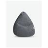 Avanti Trendstore [BETA] - Pouf in velluto, giá imbottito con palline EPS. Si adatta perfettamente al corpo. Disponibile in diverse colorazioni. Dimensioni AP 110x70 cm; capacitá: 220 L - Grigio scuro