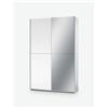 Avanti Trendstore [FORMIA] - Armadio con ante scorrevoli in legno laminato, 2 ante, di queste 1 in legno / 1 specchiata. Disponibile in 2 colorazioni diverse. Dimensioni LAP 125x195,5x38 cm - Bianco - Legno laminato
