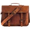 Borsa a tracolla da uomo 16" in pelle di capra messenger vera all'interno gra...