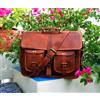 Originale Borsa a tracolla da uomo in pelle da 15" vintage per laptop messenger manico ...