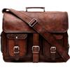 Originale Borsa da uomo vintage in pelle messenger tracolla resistente protetta per com...
