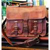Originale Valigetta vintage in pelle messenger tracolla uomo laptop scuola uso quotidiano