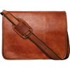 Fatto a mano Borsa da uomo vintage in pelle marrone fatta a mano messenger vera per laptop...
