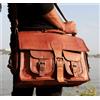 Originale Borsa a tracolla da uomo vintage in pelle di capra messenger borsa per laptop...